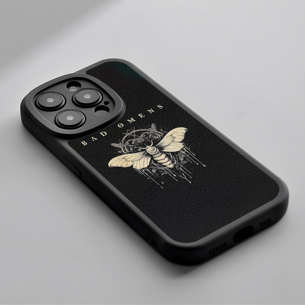 Крутой модный чехол для телефона с постером группы Badd Omens для iPhone 16 15 14 13 12 11 Plus Pro Max, силиконовый чехол из кожи ягненка, черный