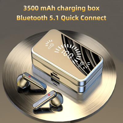 Новый TWS Bluetooth 5.1 Наушники 3500 мАч Зарядное устройство Беспроводные наушники 9D Стерео Спорт Водонепроницаемые наушники Гарнитуры HIFI Стерео IPX7