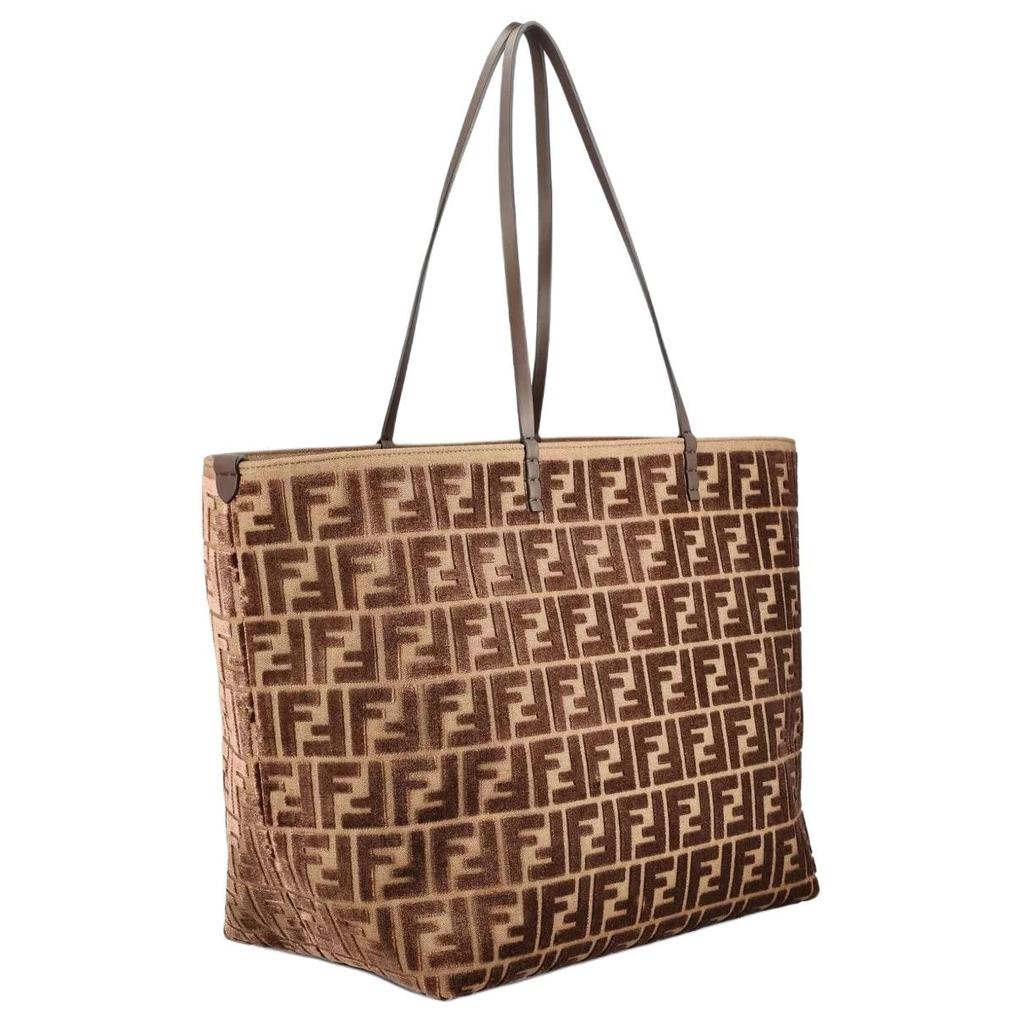 Fendi Logo Print Tote Bag Women Tote Bags Light-Brown 8BH425-AT14-F0L1B