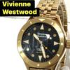 Б/у часы Vivienne Westwood Smithfield золотые водонепроницаемые