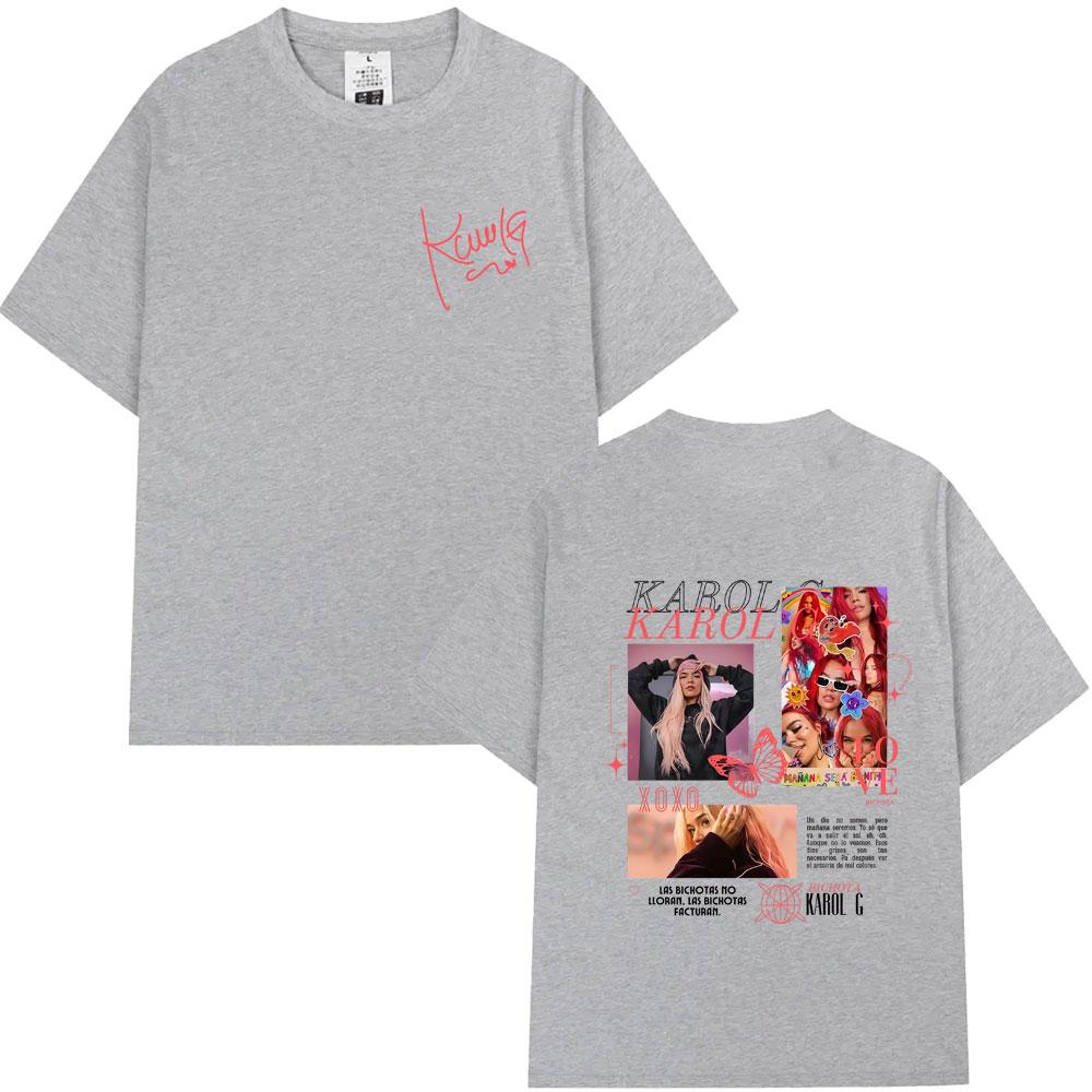 Singer Karol G Tropicoqueta Album 2025 Tshirt Men Women Hip Hop Fashion Pop Music Streetwear Male Vintage Oversized T Shirts