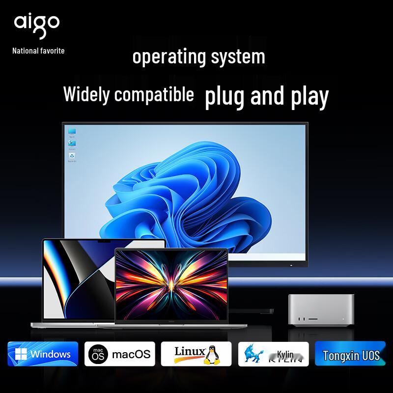 AIGO G50 Высокоскоростной SSD-накопитель USB 3.2 с двумя интерфейсами