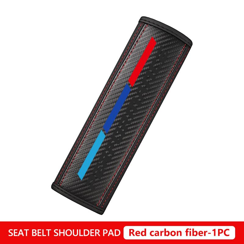 BBKN7 Leather Car Seat Belt Shoulder Breathable Protection Padding Pad For BMW Performance M2 M3 M4 X1 X3 X4 X5 E87 X7 E91 G20