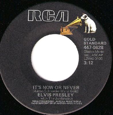 7-дюймовая пластинка ЭЛВИС ПРЕСЛИ, THE JORDANAIRES - Это сейчас или никогда / Беспорядок блюза 4470628 RCA 1977 Канада Рок Б/У