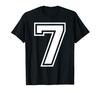 Number Sports 7 Shirt, Varsity College Team, Boys and Girls, 7th Seven T-Shirt