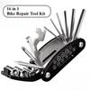 16-in-1 Multi-Usage Bike Bicycle Repair Tool Kit Hex Wrench Nut Tire Repair Hex Allen Key Screwdriver Socket Extension Rod Shop