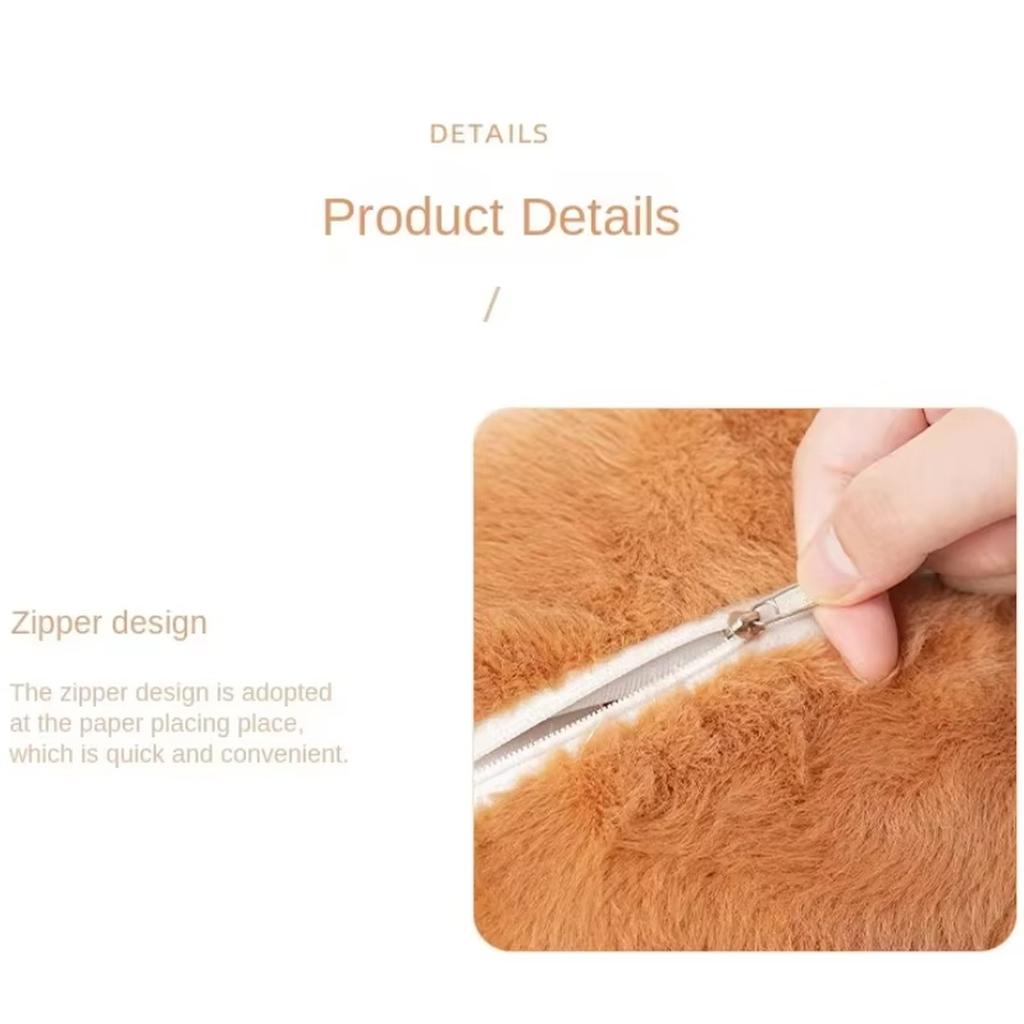 Car tissue box hanging cute doll bear car paper box Car seat back multi-functional tissue bag car supplies