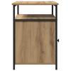 Nightstand with Drawers Artisan Oak Wood Based Material