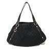 Used Abbey Tote 9539 130736 7924 Logo Double G Calfskin Shoulder Bag In GG Canvas Black Women's from Japan AUTHENTIC