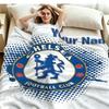1PC Chelsea F Custom Name Patterned Flannel Blanket Suitable For All Seasons for Home Decor Warmth and Comfort Gifts Holiday Present