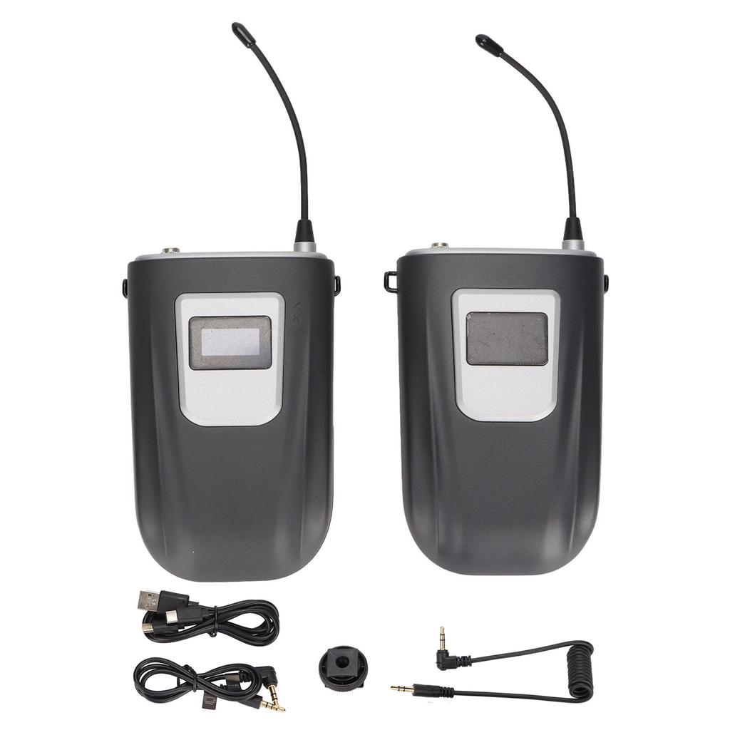 Беспроводная петличная микрофонная система Уличная радиоконденсаторная микрофонная система для видеоблога Мобильный телефон