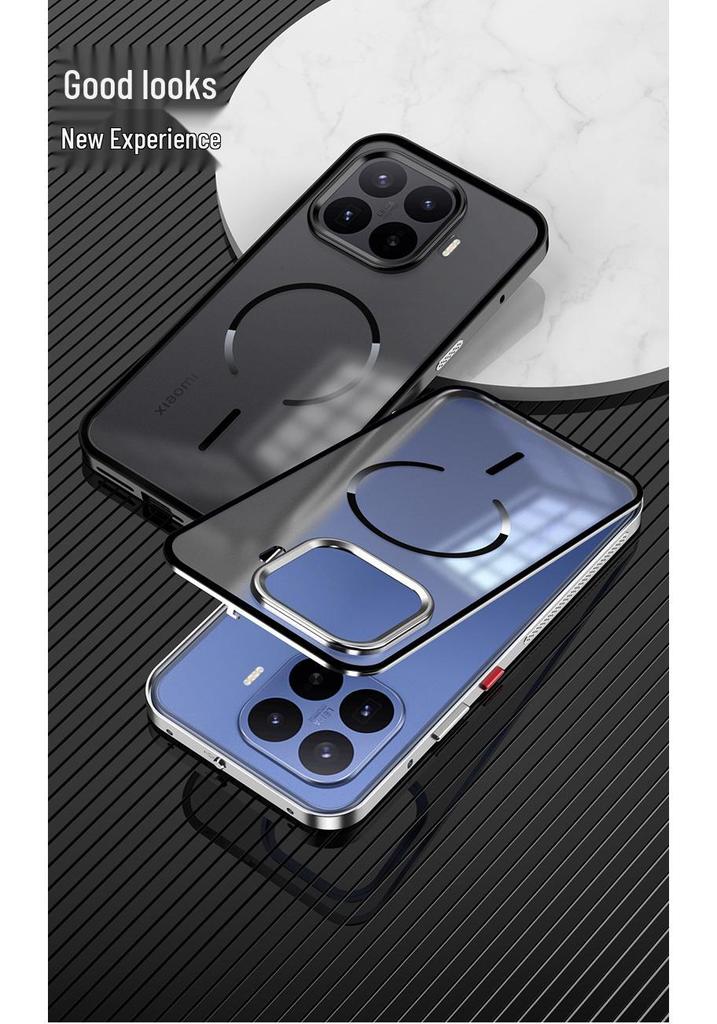 Магнитный металлический чехол Xiaomi 17T Pro с защитой от перегрева - Матовый, Защита от отпечатков пальцев, Защелкивающаяся боковая рамка