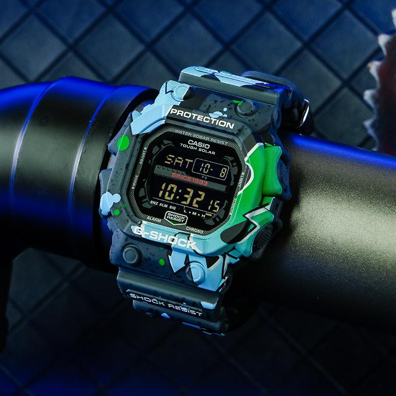 Casio G-Shock 40-летие Ограниченная серия Солнечные ударопрочные кварцевые часы Ремешок из смолы Мужские часы Черные GX-56SS-1PR