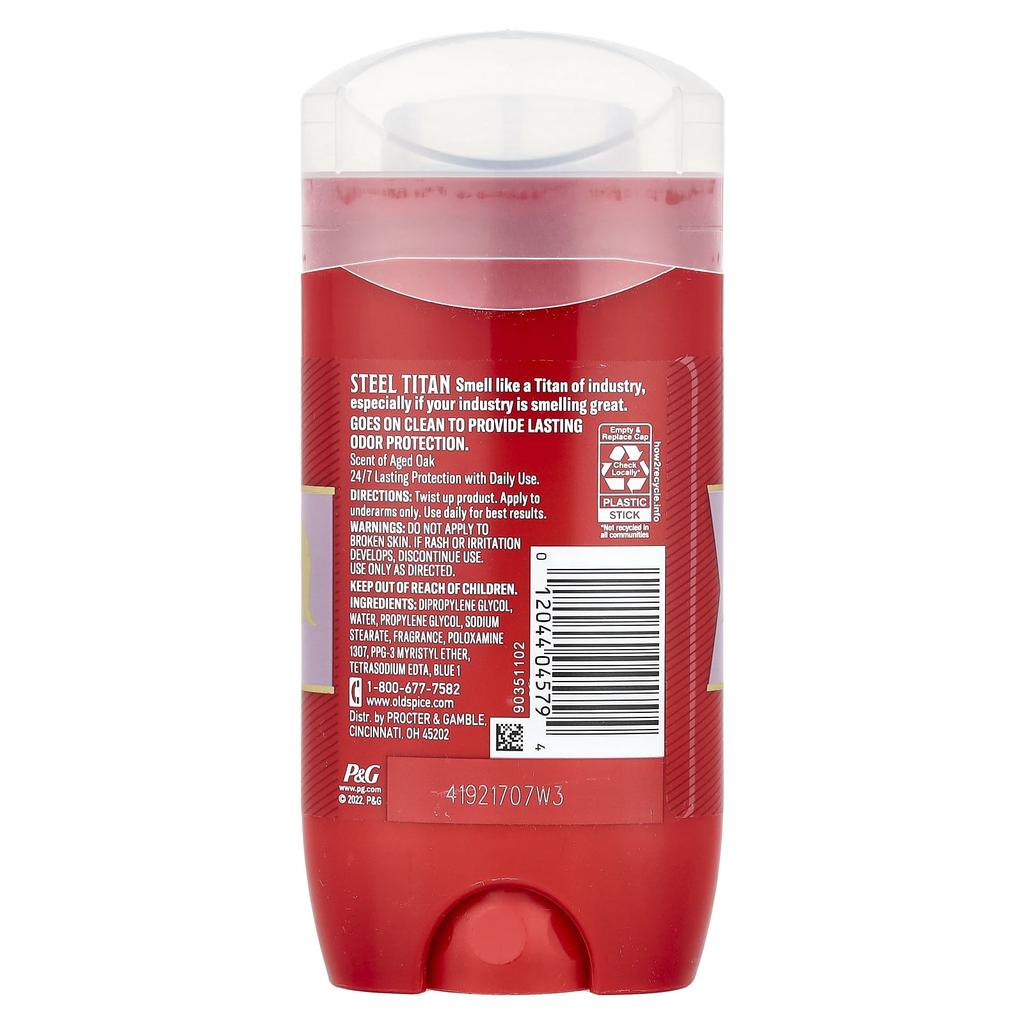 Steel Titan Deodorant, Aged Oak, 85G(3Oz)