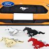 Автомобильная наклейка Ford 15,5x6 см Наклейка-эмблема для Ford Focus Mondeo Shelby GT350 Сплав цинка Автомобильная передняя решетка капота Значок на кузов Лошадь D