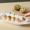 5/6/10Pcs Fruit Fork Reusable Cartoon Cute Chick Food Selection Mini Dessert Toothpick