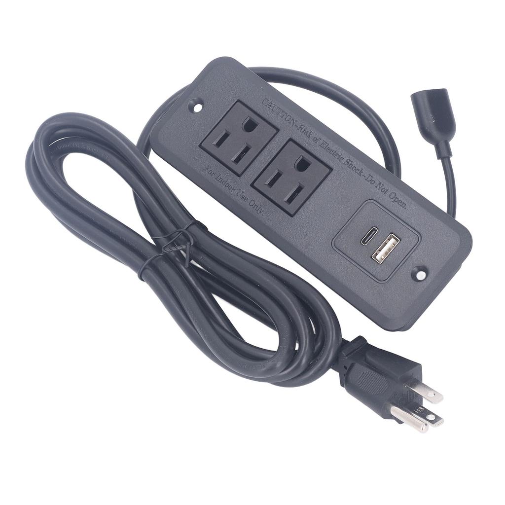Встраиваемая розетка с удлинителем и портом USB Type C для быстрой зарядки PD20W, для скрытого монтажа