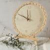 Wall Clock Braid Frame Silent Operated European Style Non-Ticking Battery Operated Clock for Hallway