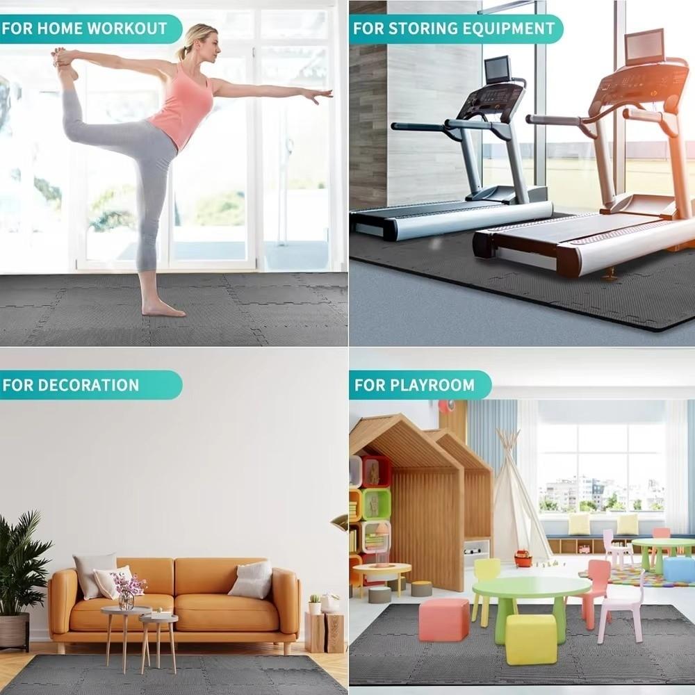 Легко моющийся коврик-пазл из пены ЭВА для игр с ребенком, с блокирующимися элементами, коврики для йоги, мягкая защитная поверхность, напольный коврик для татами, домашний пол