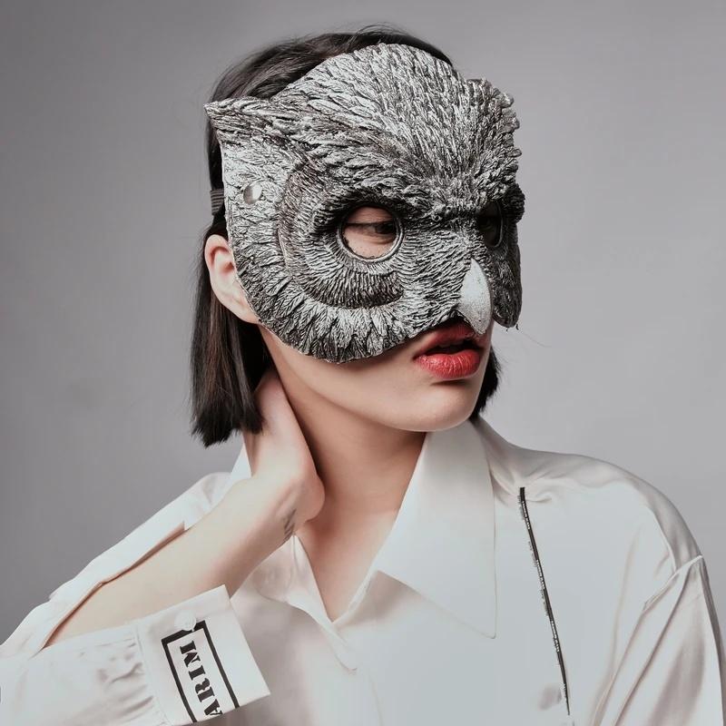 Owl Animal Mask Masquerade Bird Mask for Men Women Mardi Gras Cosplay Carnival Party Props Fancy Dress Masque Costume Accessory