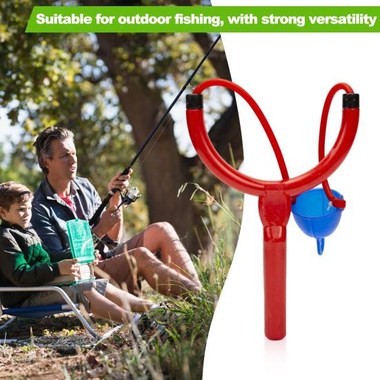 Рыболовная рогатка для прикормки с рукояткой, легкая, портативная, для дальнего заброса, устройство для прикармливания