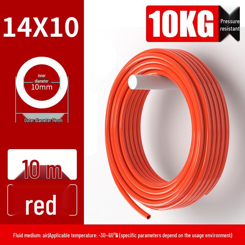High-Pressure PU 8mm Pneumatic Air Compressor Hose, Transparent, Available in 10/6.5mm and 4/6/12/14/16mm Sizes