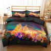Colorful Music Note Duvet Cover Set King Queen Size Treble Clef Bedding Set Polyester Melody Music Creative Rhythmic Quilt Cover