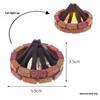 Безопасная смола АБС Кукольный домик Аксессуар Теплый светодиодный огонь с магнитным питанием от батареи