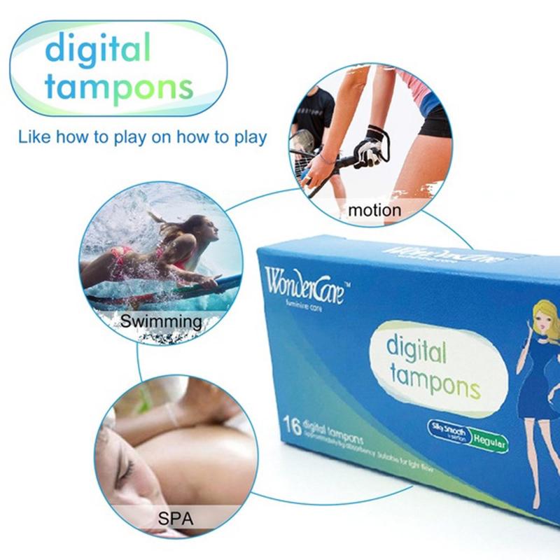 16Pcs/Box Super Absorbency Regular Cotton Tampons Women Menstruation Protection