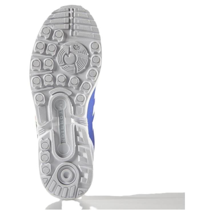 Adidas Originals ZX Flux Удобные Прочные Нескользящие Износостойкие Низкие Повседневные Кроссовки для Бега Женские кроссовки Синий Белый S75697