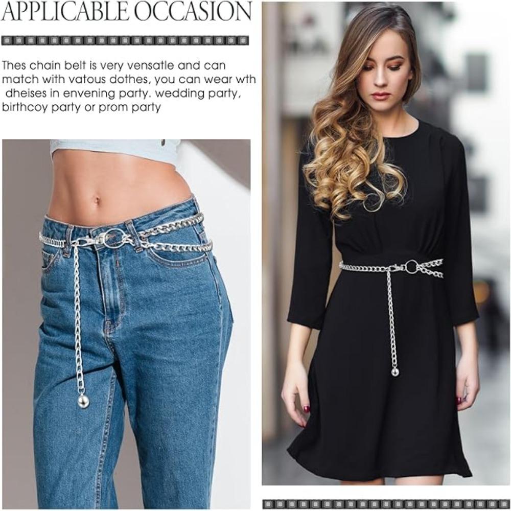 Adjustable Body Link Belts Multilayer Decorative Belt Waistband Waist Chain Belt  for Jeans Dress