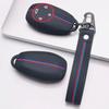 Silicone Car Key Fob Cover for Leapmotor T03 S01 C11 C01 C10 C07 with Keychain Honeycomb Texture Racing Stripe Remote Key Protector