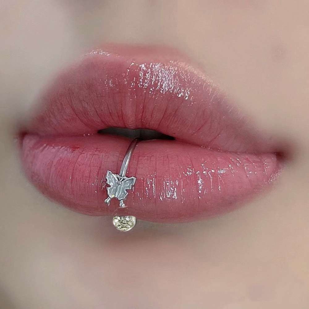 Паук Женщины Пиченые Губы Серьги-гвоздики Для Девочек Хрящ Серьги-гвоздики Украшения Для Тела Корейский Стиль Губное Кольцо