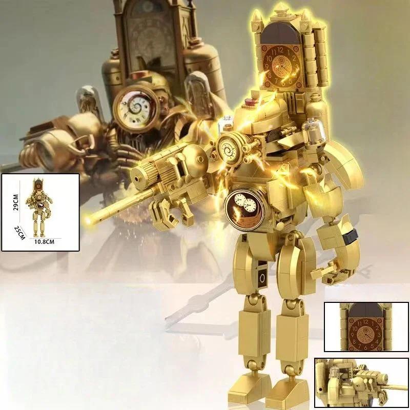 MOC Skibidi Туалет Человек Строительные Блоки Игрушки Титан Часы Человек Женский ТВ Личность Модель Наборы Украшений Игрушка «сделай сам» Для Детей Подарок