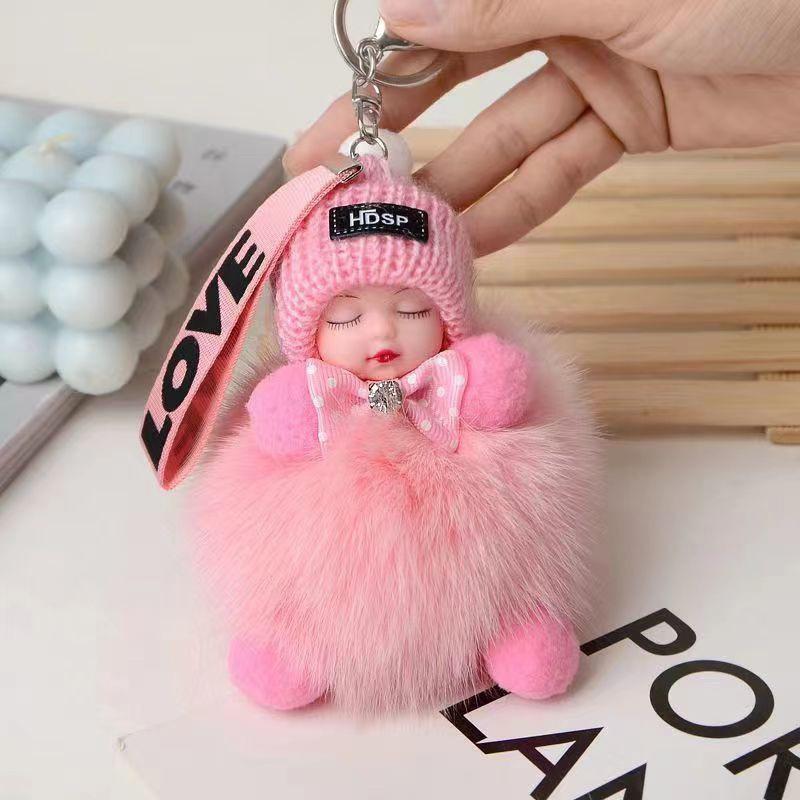 Cute Plush Doll Key Chain Pendant for Ladies and Girls
