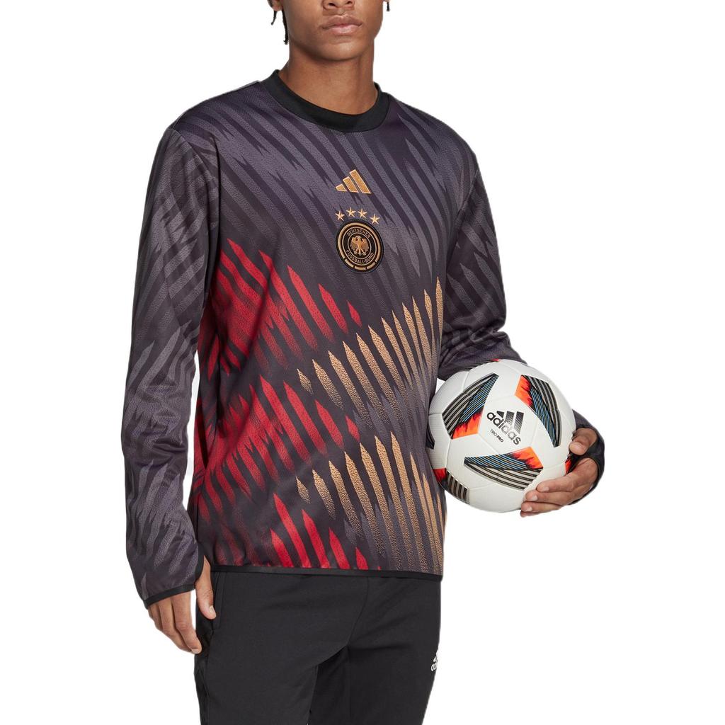 Adidas DFB Pre-Match Warm-Up Sweatshirt With Crest Print Detail Men Tops Black HC1285