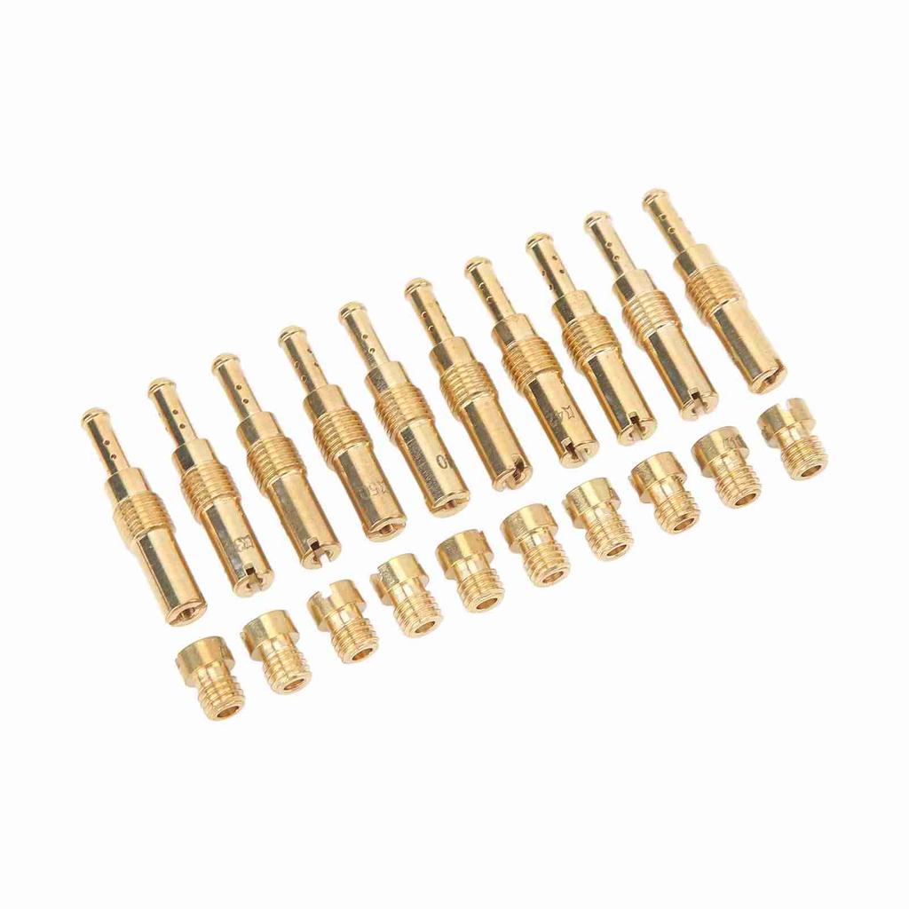 20 шт. набор главных жиклеров карбюратора металлические медленные жиклеры пилота карбюратор аксессуар замена для Keihin
