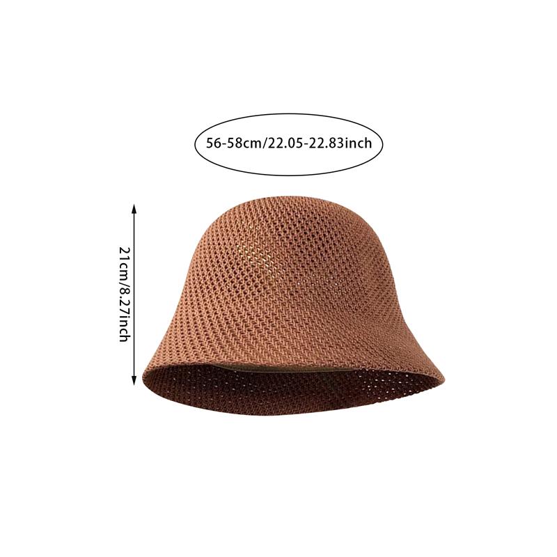 Bucket Hat Hollow Out Breathable Fisherman Cap Summer Wide Brim Sunscreen Hat For Women Girls