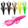 Shrimp Lure Fishing Bait with Twin Ridge Tails Realistic Looking Bright Color Portable Soft Bait Artificial Shrimp Lure
