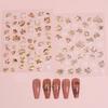 2 Sheets Nail Art Sticker Gloss Self-Adhesive Non-Fading DIY Strong Stickiness Butterfly Maple Leaf Manicure Decal Nail Salon Supply