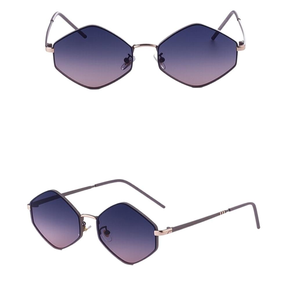 Metal Frame Polygon Sunglasses Y2K Shades Eyewear Personalized Sun Glasses  Photography