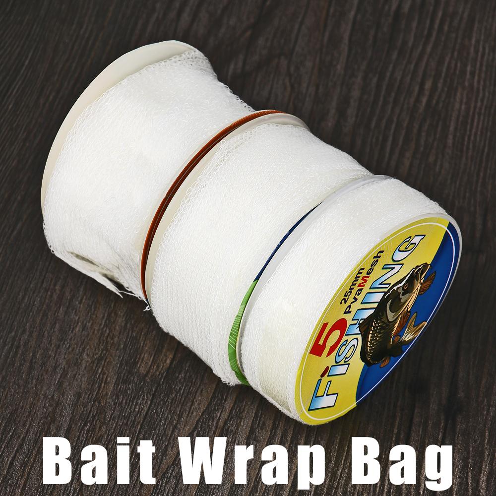 High Quality Portable Plastic Carp Coarse Fishing Water Soluble Sack PVA Lure Mesh Bait Wrap Bag