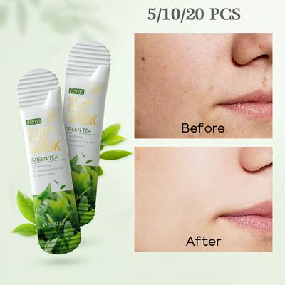5/10/20 шт. Ночная маска с зеленым чаем, 3 г, маска для мазков, увлажняющая и питательная в ночное время