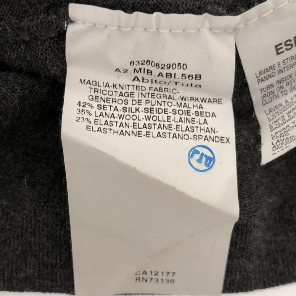 Max Mara Studio Смесь шелка Вязаное однотонное платье без рукавов S Серый Женский Б/У