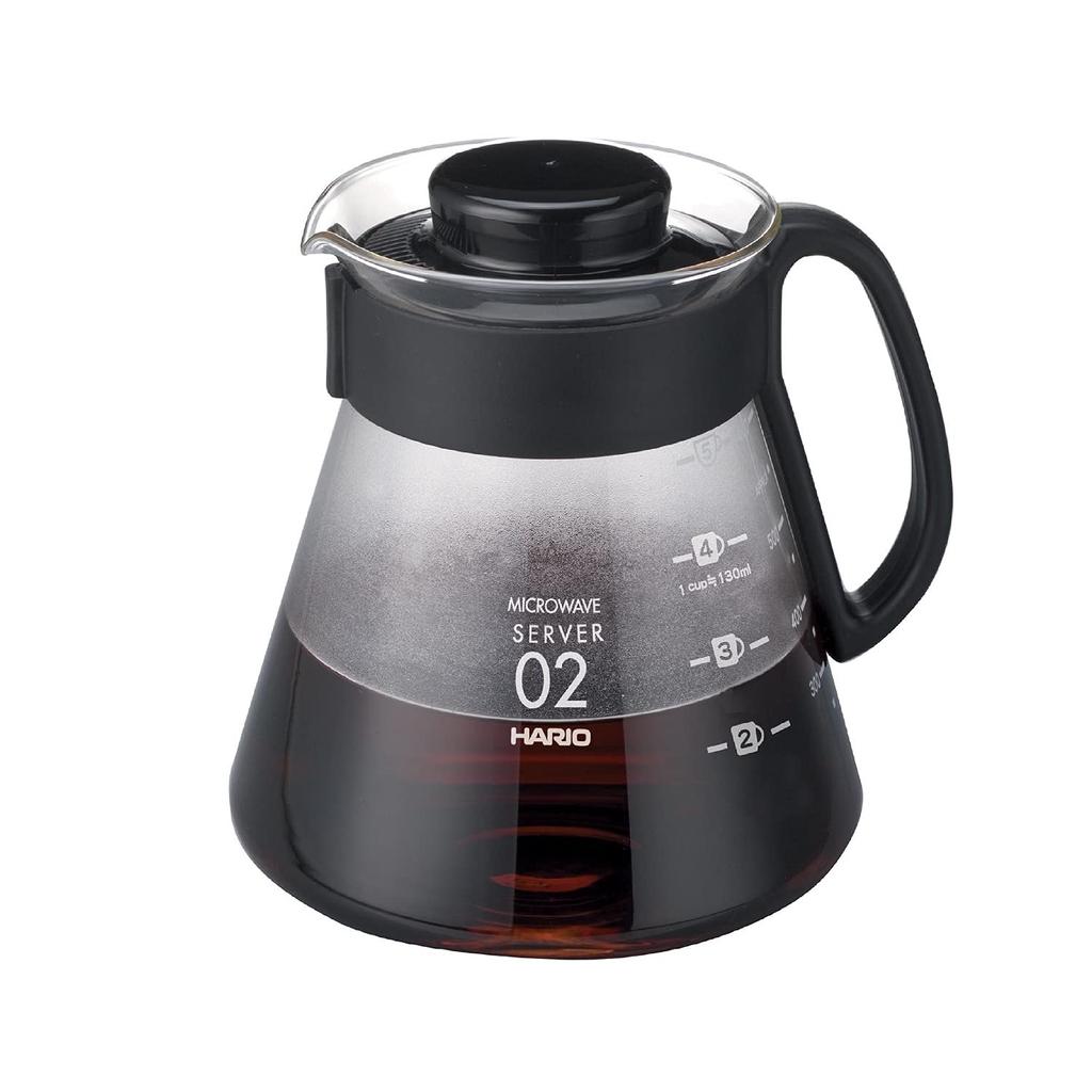 Hario V60 Range Server 600ml For Cups Black Coffee Server Heat Resistant Glass Made In Japan 2~5 XVD-60B