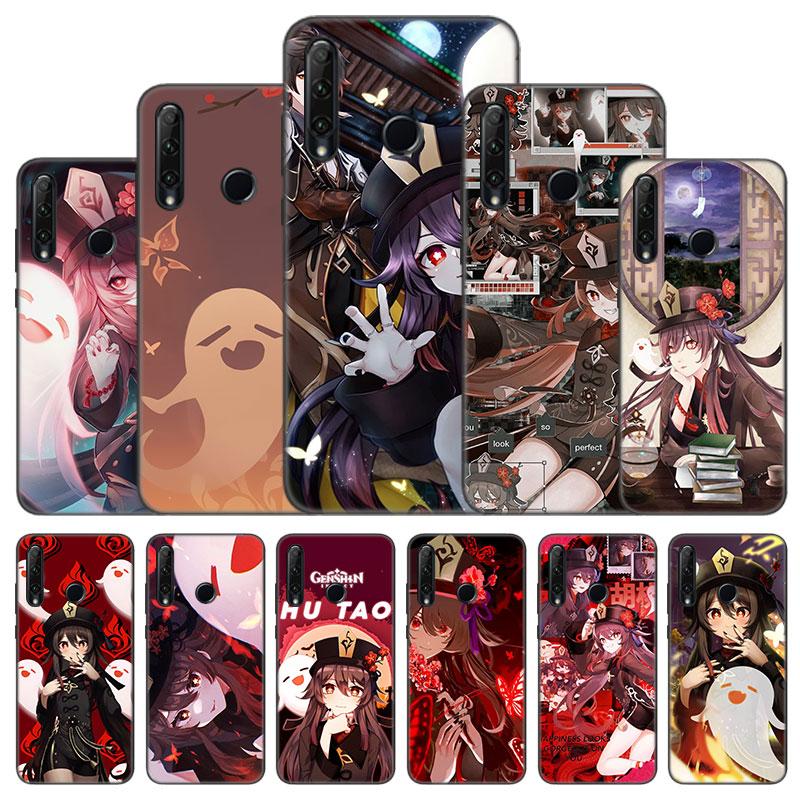 Чехол Genshin Impact Hutao для Huawei Honor 10X Lite 7A 8A 9X 20 Pro 7S 8C 8S 8X 9A 9C 10i 20i 30i 20E 20S 8 10 Lite, черный чехол