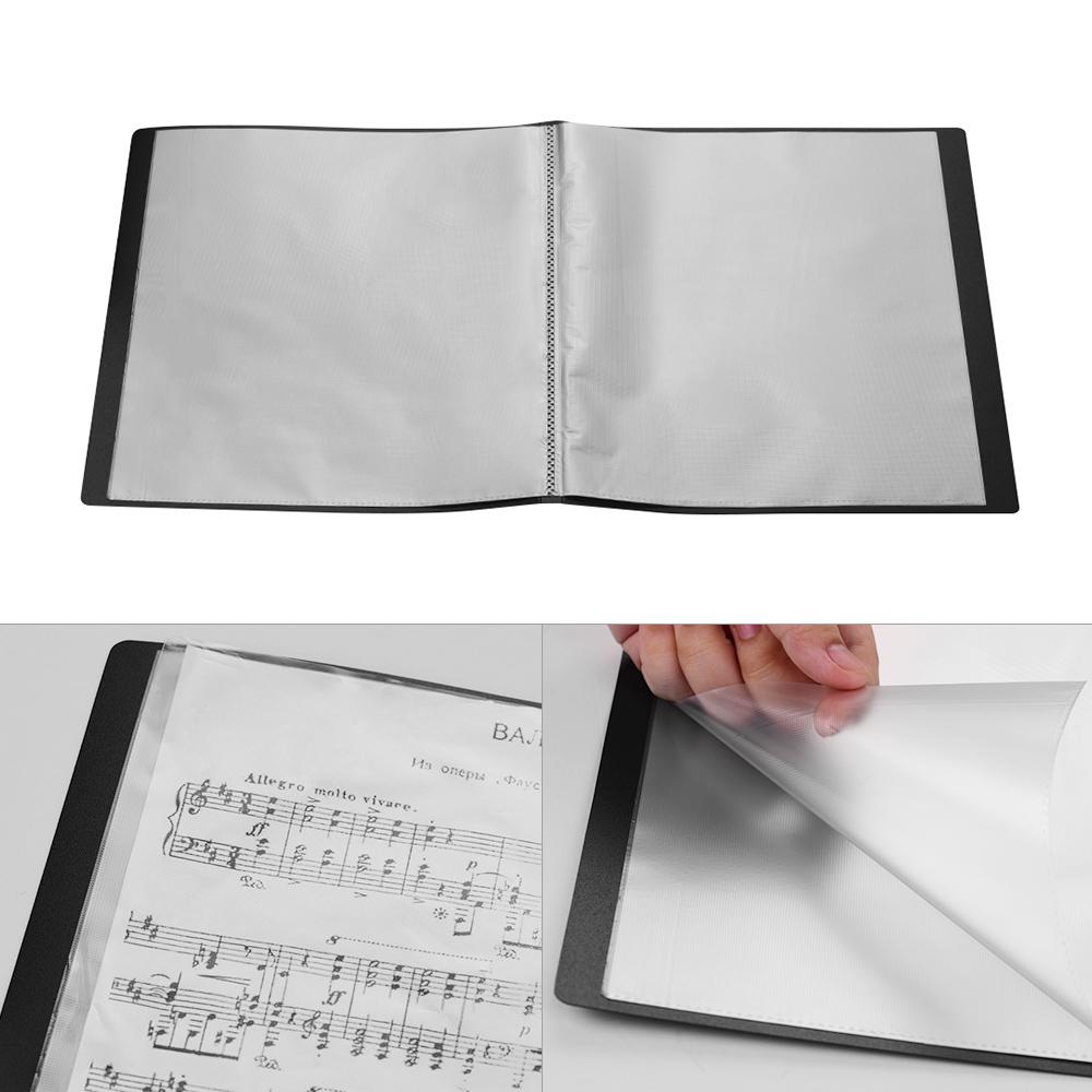 A4 Clear 10 Pockets Display Book Presentation Book with Transparent Page Sheet Protector File Document Paper Music Scores Folder Organizer for Busine
