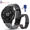 Stainless Steel Band for Garmin Fenix 5 5S/5X Plus/6S 6X Pro/Forerunner 945 Strap 22MM Bracelet Quick Fit Metal Watchband Correa