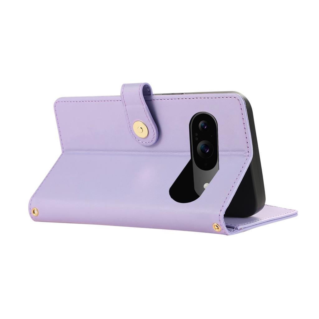 Чехол для Google Pixel 9/9 Pro с несколькими слотами для карт, на молнии, ромбовидный кожаный чехол для телефона с ремешком на запястье