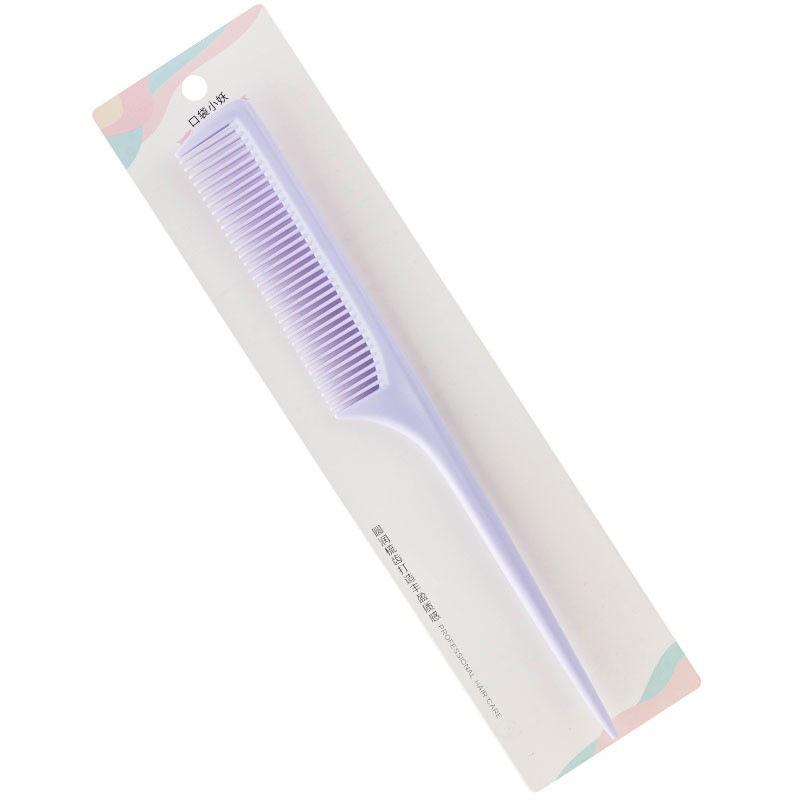 Портативная расческа для салона, щетка для укладки, парикмахерский хвост, пластиковая расческа с тонкой ручкой